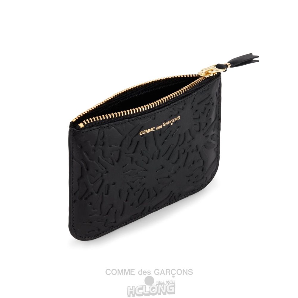 Comme Des Garcons CDG Wallet - Embossed Forest Zip Pouch - SA8100EF Embossed Roots & Forest Sort | 71836-ZSIK