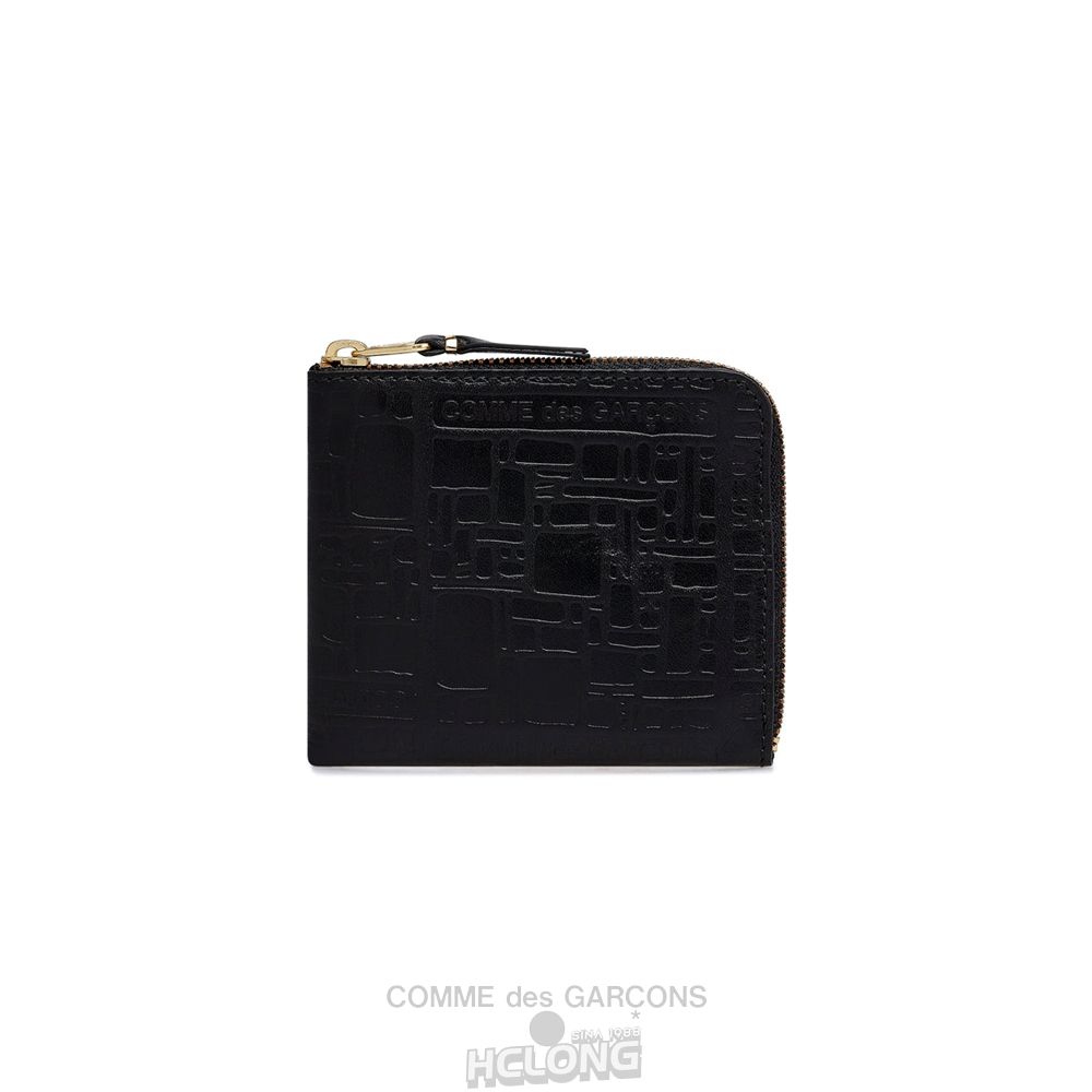 Comme Des Garcons CDG Wallet - Embossed Logo Zip Around Wallet - SA3100EL Embossed Logo Sort | 72590-EAZN