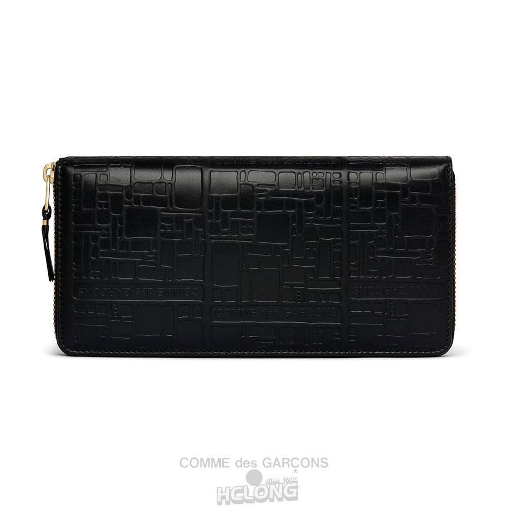 Comme Des Garcons CDG Wallet - Embossed Logo Wallet - SA0110EL Embossed Logo Sort | 73645-IMZW