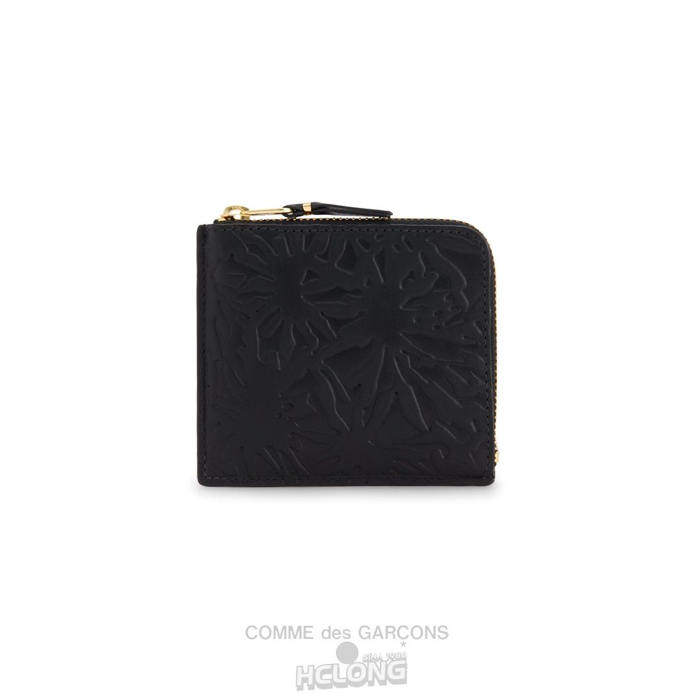 Comme Des Garcons CDG Wallet - Embossed Forest Zip Around Wallet - SA3100EF Embossed Roots & Forest Sort | 80195-JWRZ