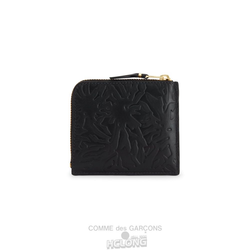 Comme Des Garcons CDG Wallet - Embossed Forest Zip Around Wallet - SA3100EF Embossed Roots & Forest Sort | 80195-JWRZ