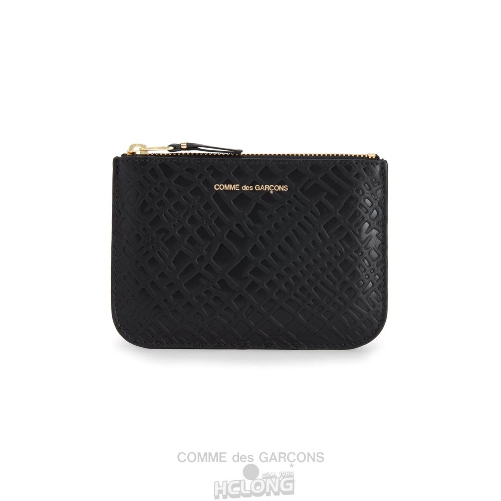 Comme Des Garcons CDG Wallet - Embossed Roots Zip Pouch - SA8100ER Embossed Roots & Forest Sort | 83407-QPGX