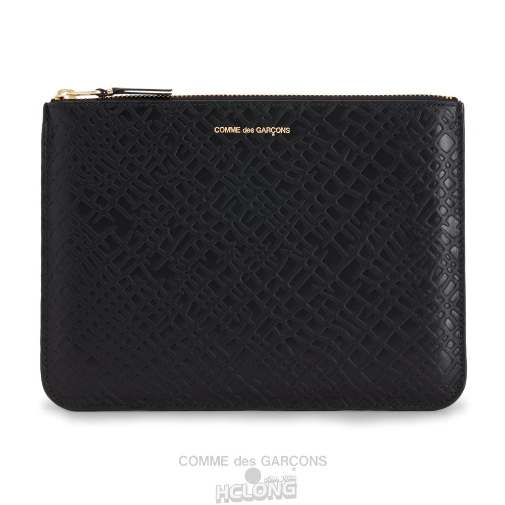 Comme Des Garcons CDG Wallet - Embossed Roots Zip Pouch - SA5100ER Embossed Roots & Forest Sort | 86490-VMZX