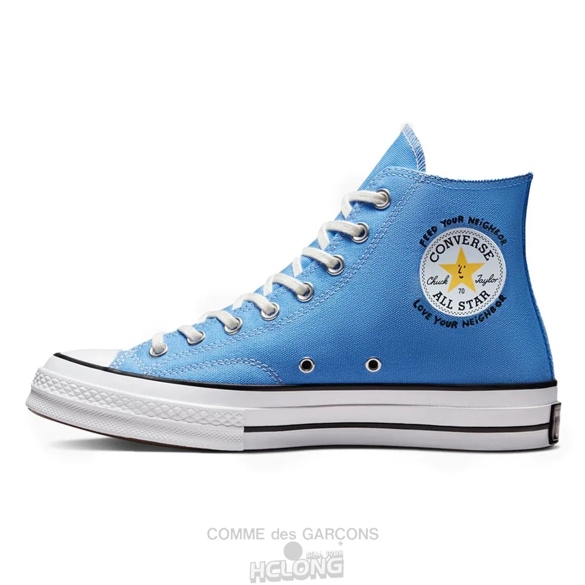 Comme Des Garcons CONVERSE x SKY HIGH FARM Workwear Chuck 70 High Top Unisex Blå | 32618-PXGK