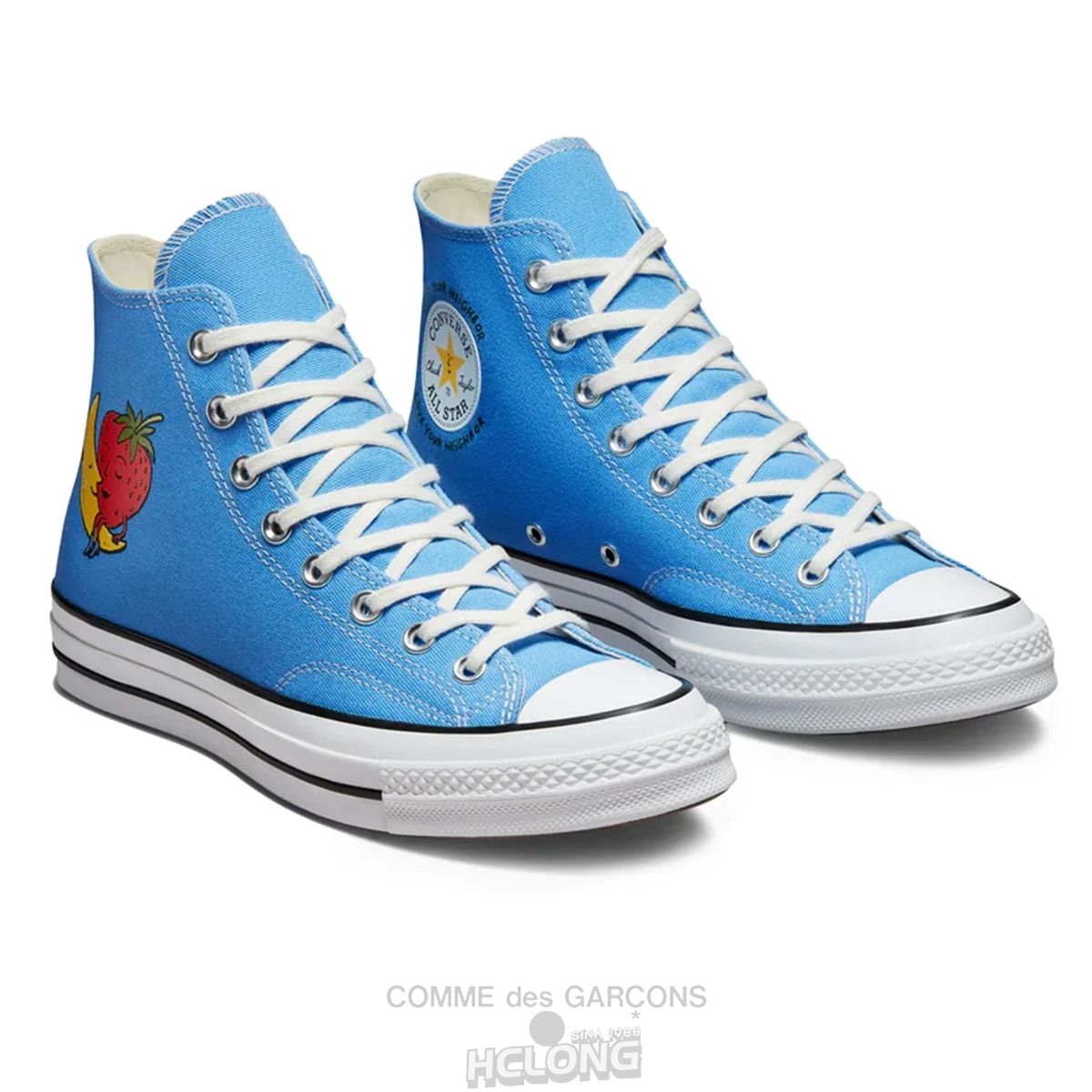 Comme Des Garcons CONVERSE x SKY HIGH FARM Workwear Chuck 70 High Top Unisex Blå | 32618-PXGK