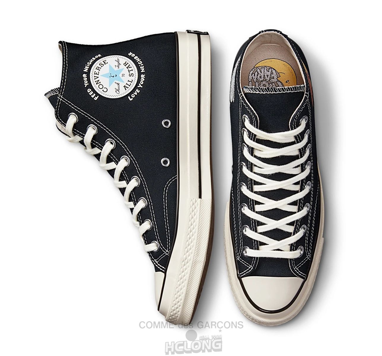 Comme Des Garcons CONVERSE x SKY HIGH FARM Workwear Chuck 70 High Top Unisex Sort | 32648-SCHX