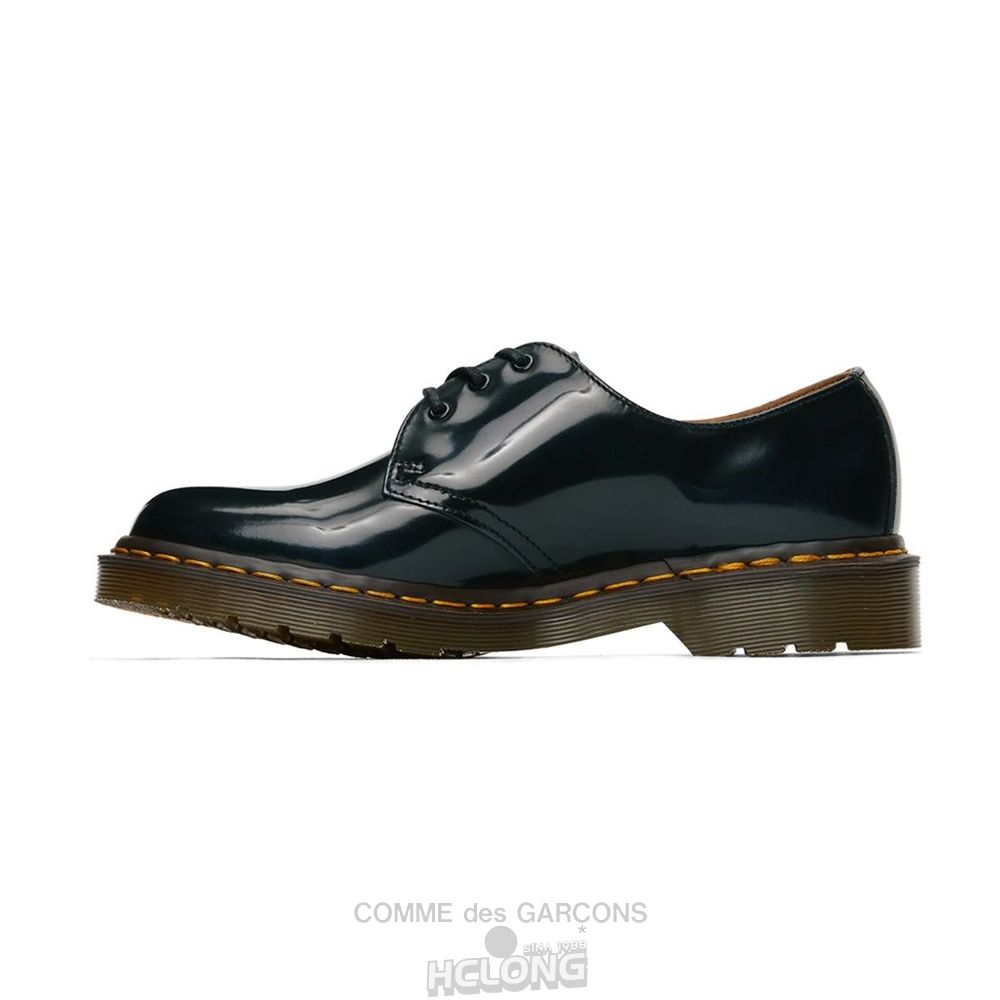 Comme Des Garcons HDTB x Dr Martens Steer Glass Læder DJK101 Sko Unisex Mørkeblå | 19758-MKDJ