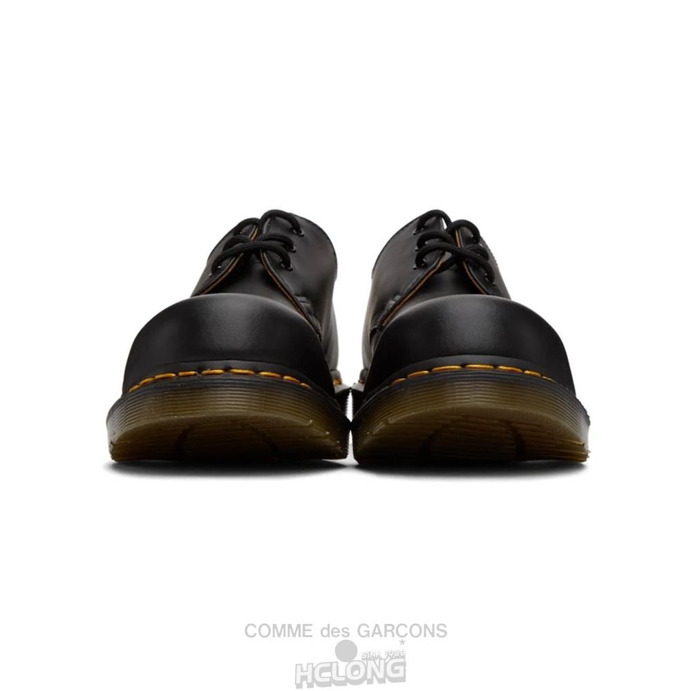 Comme Des Garcons HDTB x Dr Martens Steel Tå 3 hole DEK101 Sko Unisex Sort | 59781-RZSO