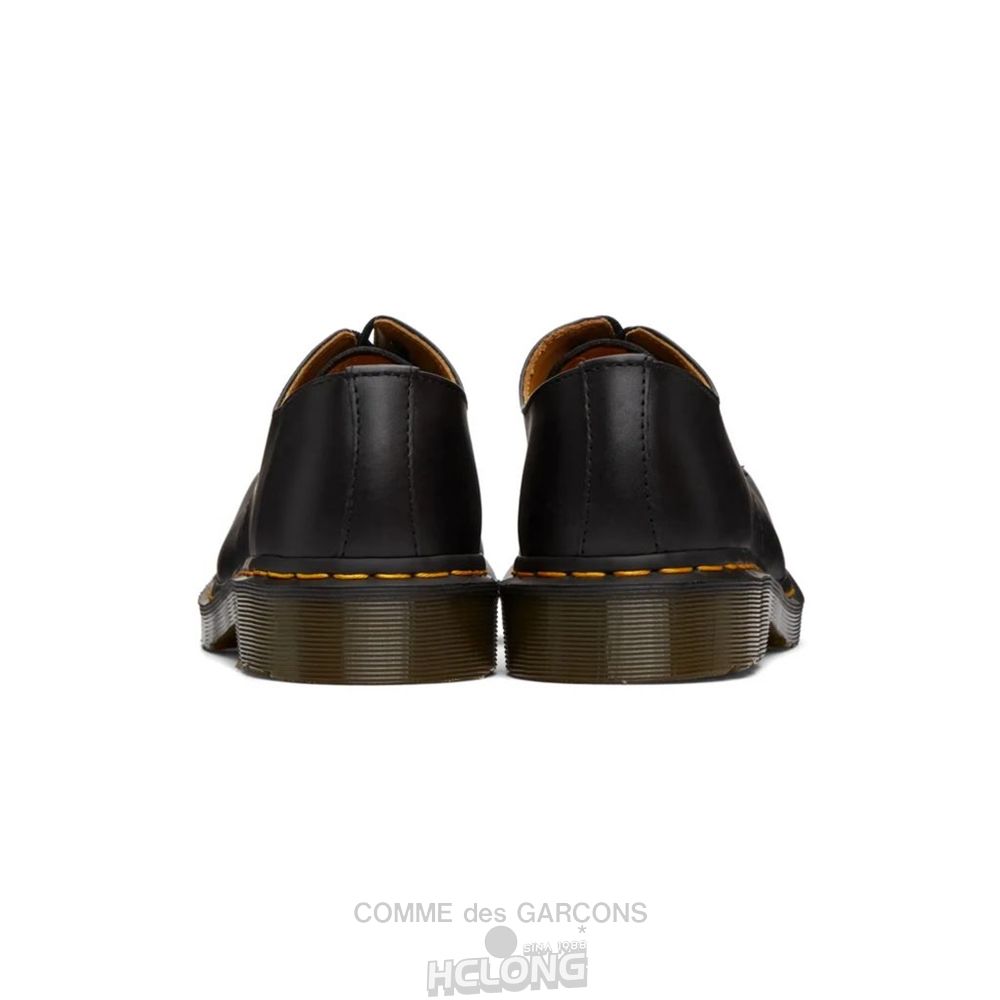 Comme Des Garcons HDTB x Dr Martens Steel Tå 3 hole DEK101 Sko Unisex Sort | 59781-RZSO