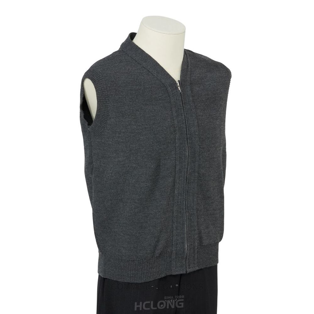 Comme Des Garcons HD x Lochaven Grey Zip Vest Vests Herre | 93845-LVIQ