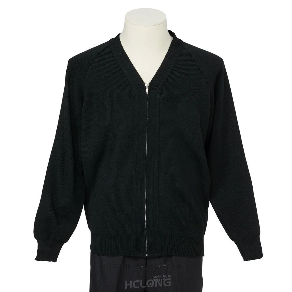 Comme Des Garcons HD x Lochaven Zip Cardigan Overtøj Herre Sort | 25098-HJZC