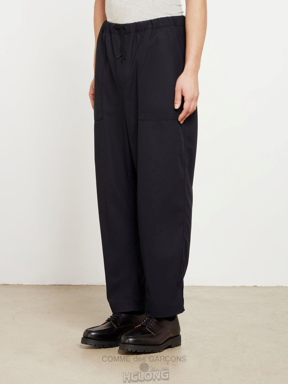 Comme Des Garcons Homme - Bomulds Gabardine Pants Bukser Herre Mørkeblå | 83752-MKNJ