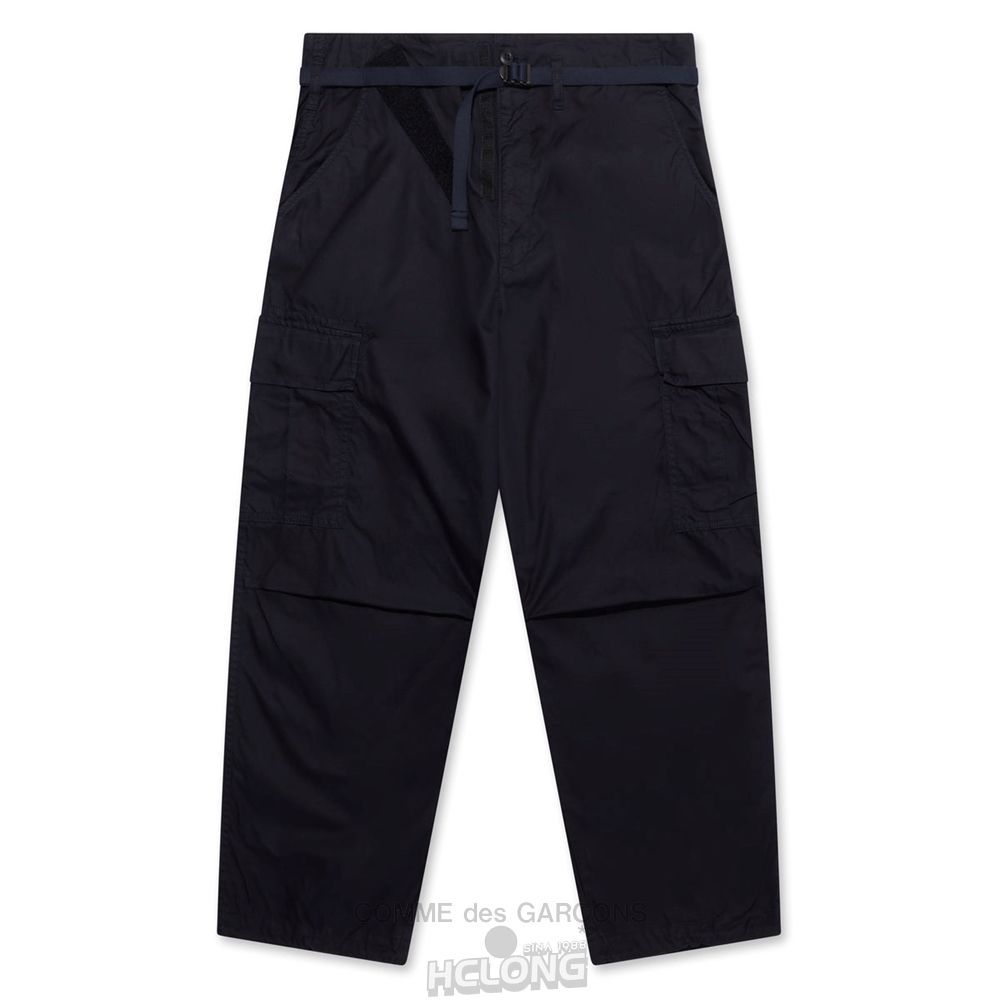 Comme Des Garcons Homme - Bomulds Gabardine Cargo Pants Bukser Herre Mørkeblå | 86025-YCNE