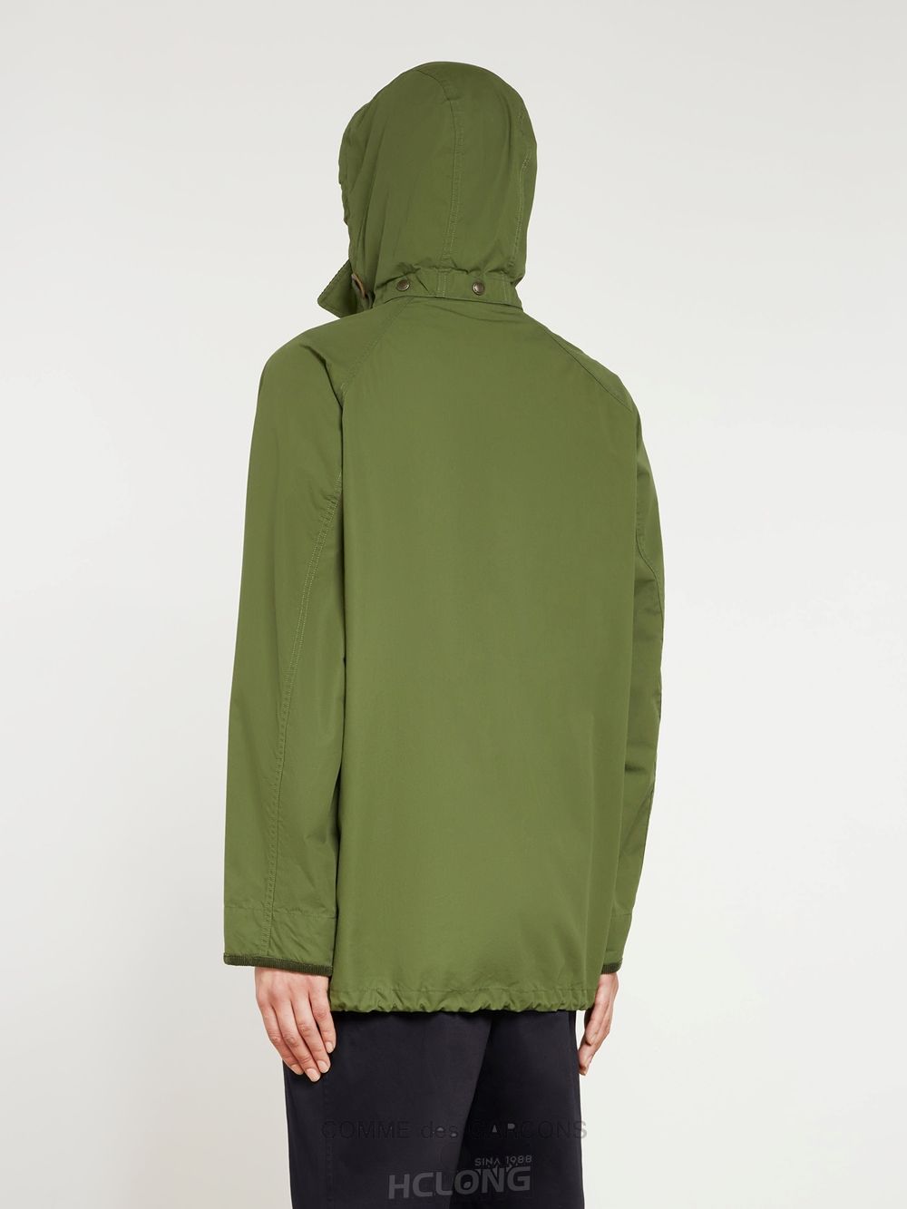 Comme Des Garcons Homme - Bomulds Nylon Parka Overtøj Herre Khaki | 60754-TJQS