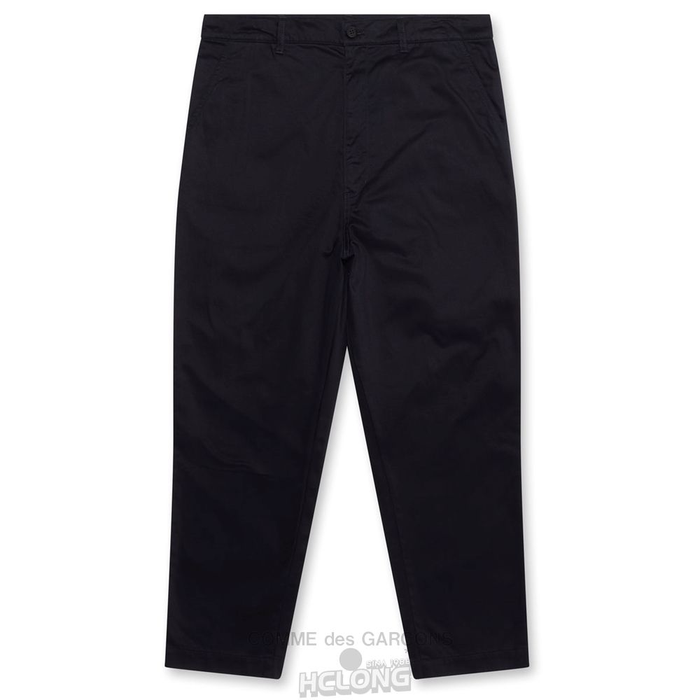 Comme Des Garcons Homme - Bomulds Satin Pants Bukser Herre Mørkeblå | 98374-DWOA