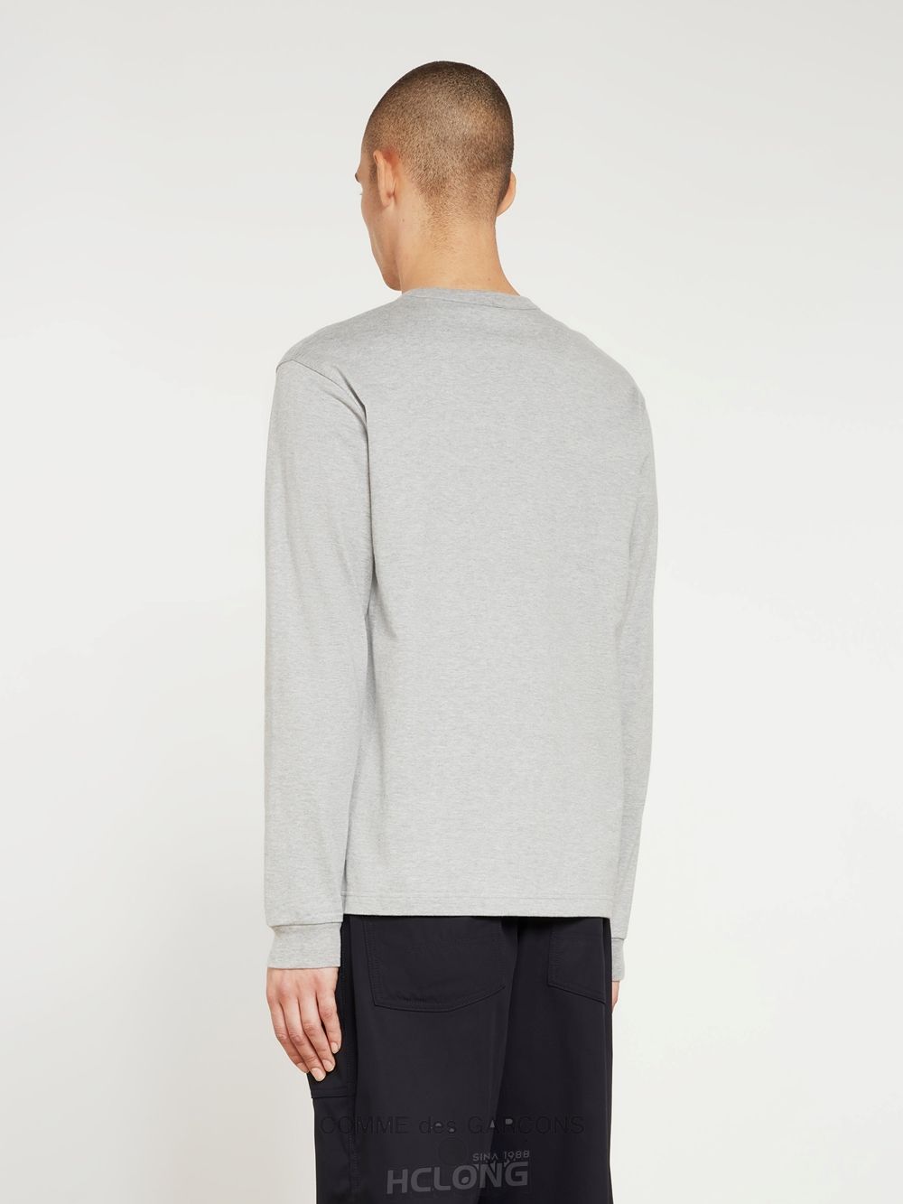 Comme Des Garcons Homme - Ls T-Shirt Long Sleeve Herre Grå | 23509-YWXP