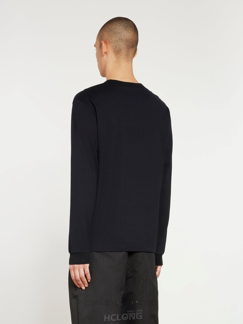 Comme Des Garcons Homme - Ls T-Shirt Long Sleeve Herre Sort | 56013-ZJYF