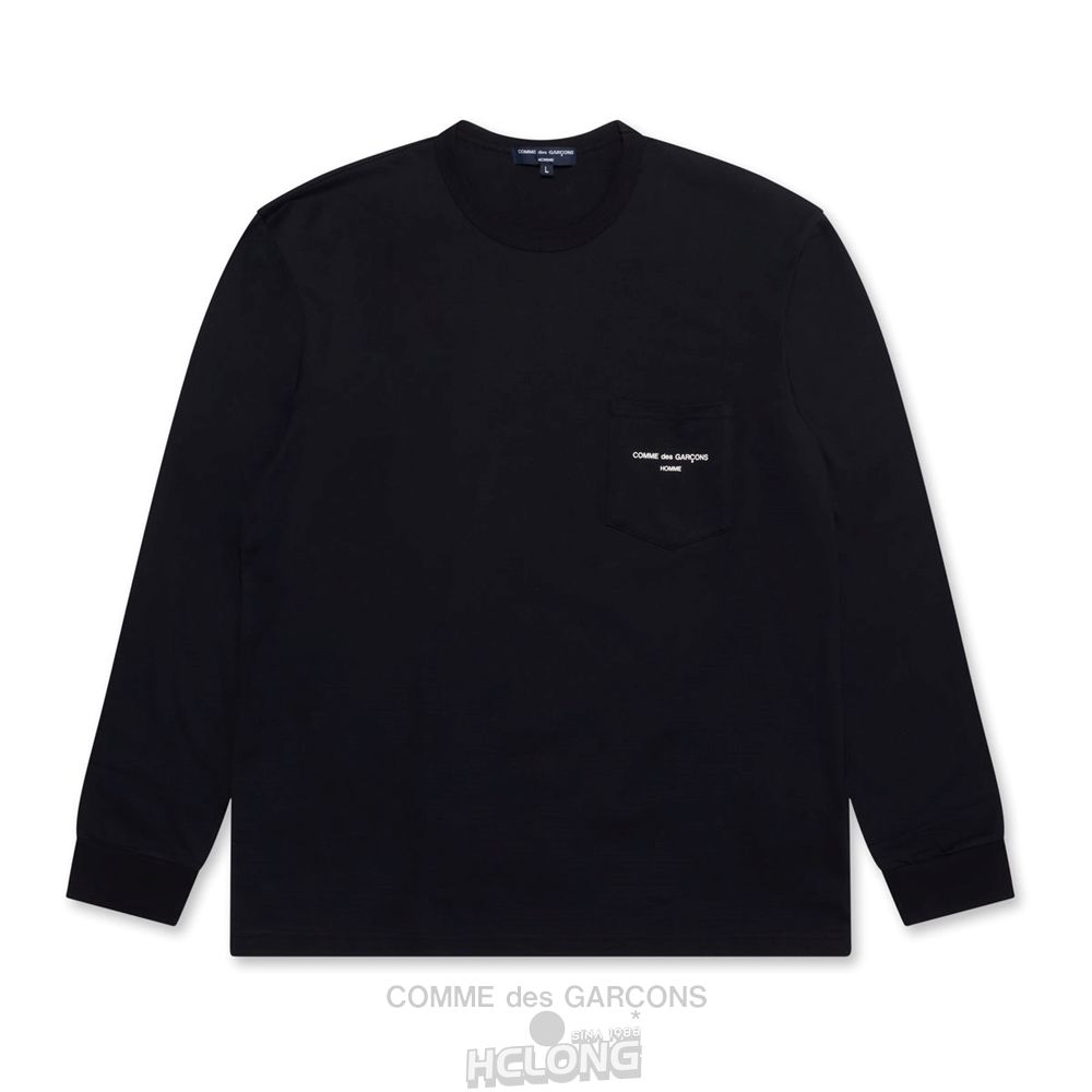 Comme Des Garcons Homme - Ls T-Shirt Long Sleeve Herre Sort | 56013-ZJYF