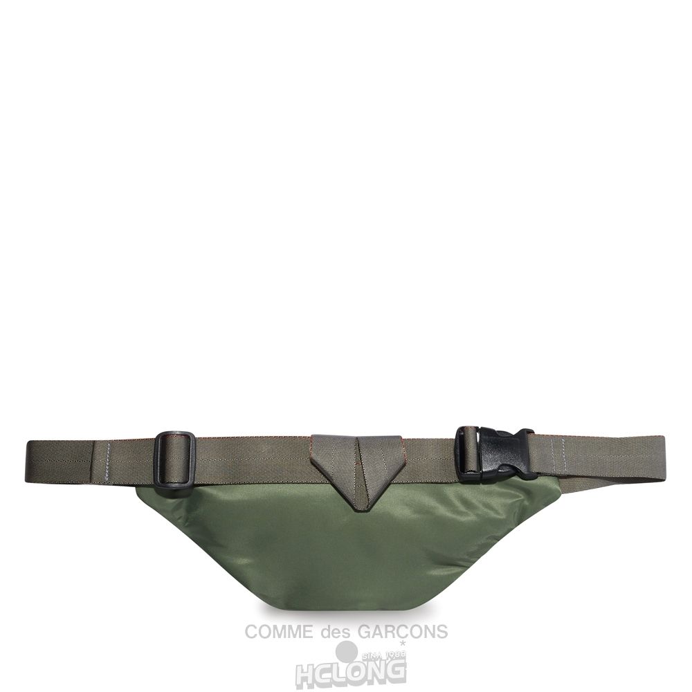 Comme Des Garcons Homme - Nylon Twill Crossbody Bag Taske Herre Khaki | 47912-PLTO