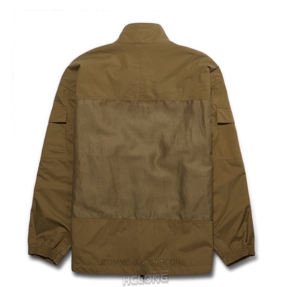 Comme Des Garcons Homme - Polyester Rip Stop Jacket Overtøj Herre Beige | 32860-OIXV