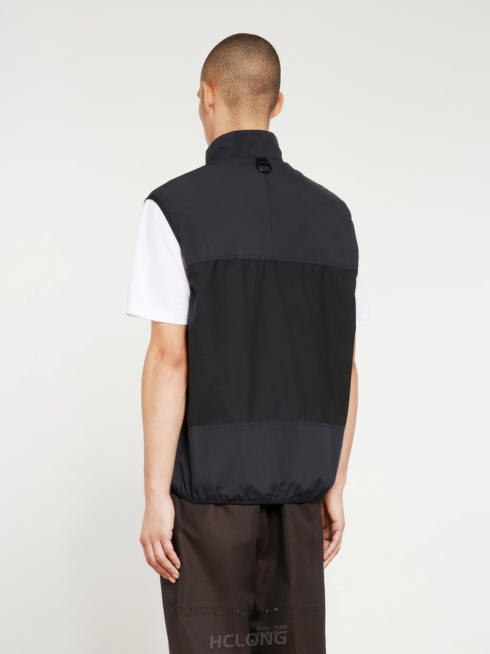 Comme Des Garcons Homme - Technical Uld Vest Vests Herre Mørke | 29081-KPAT