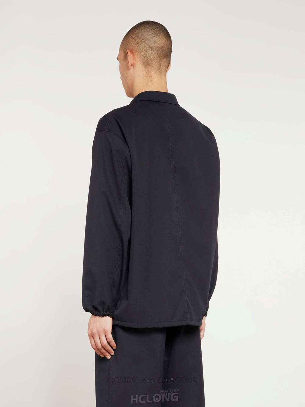 Comme Des Garcons Homme - Uld Mohair Twill Jacket Overtøj Herre Mørkeblå | 83506-PTGO