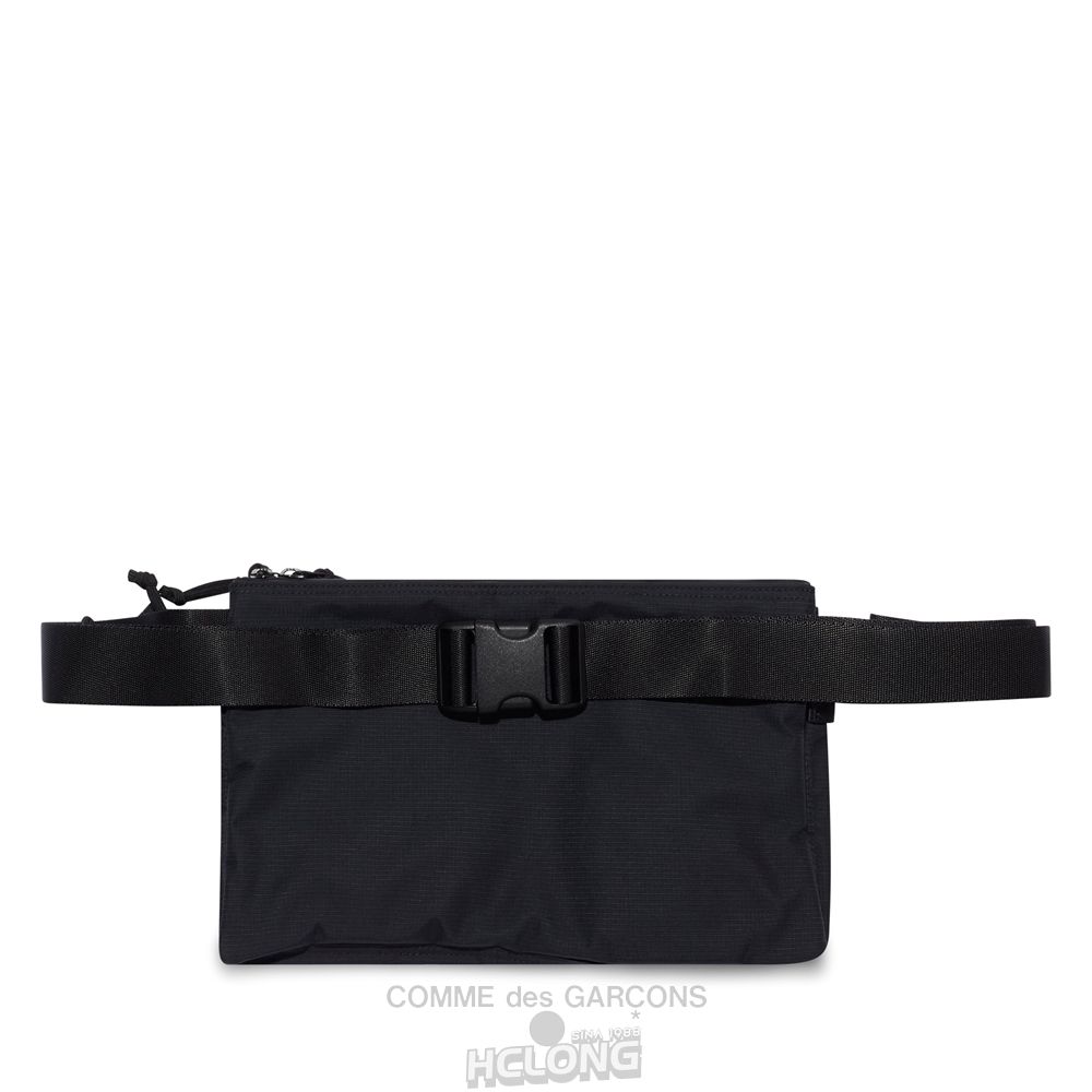 Comme Des Garcons Homme - x Porter Ripstop Nylon Crossbody Bag Taske Herre Sort | 52739-GKRB