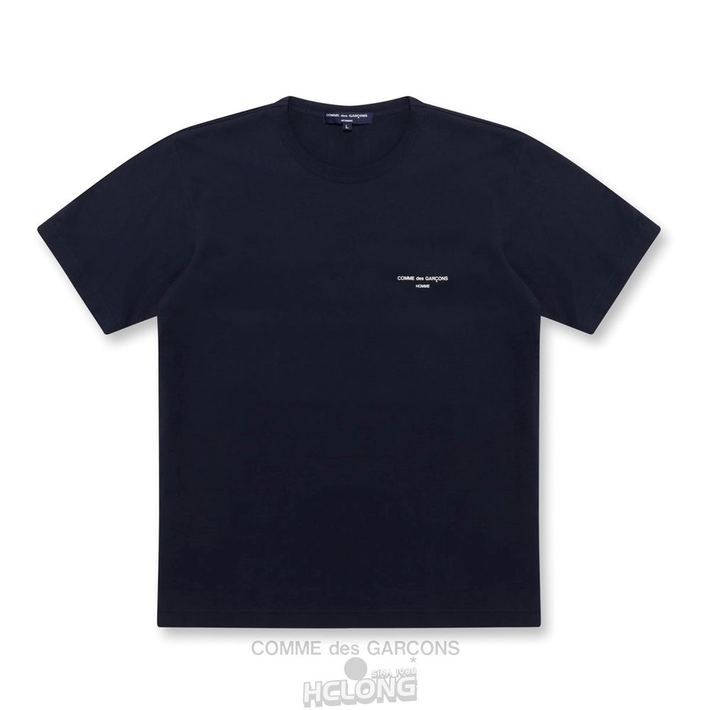 Comme Des Garcons Homme – T-Shirt Short Sleeve Herre Mørkeblå | 05387-PTDJ