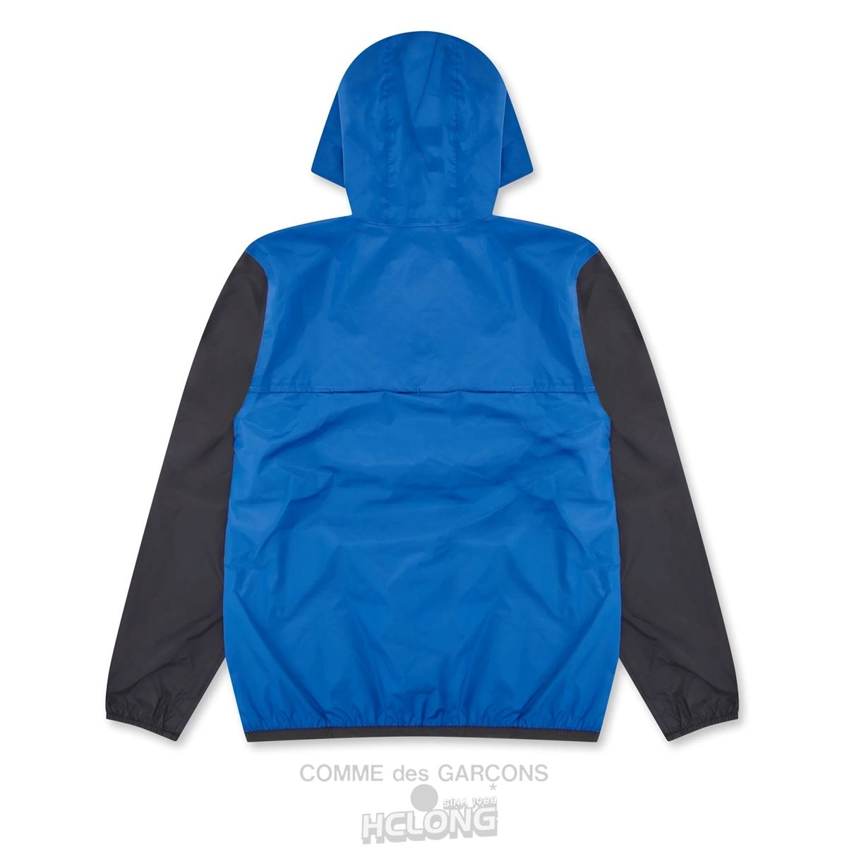 Comme Des Garcons K-WAY*PLAY Half Zip Jacket Hooded Sweatshirt Blue/Black | 45602-GPRN