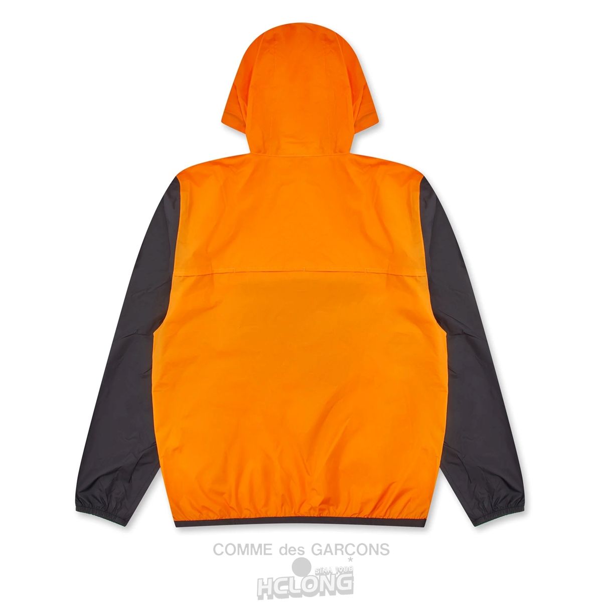 Comme Des Garcons K-WAY*PLAY Half Zip Jacket Hooded Sweatshirt Orange/Black | 92675-NAKX