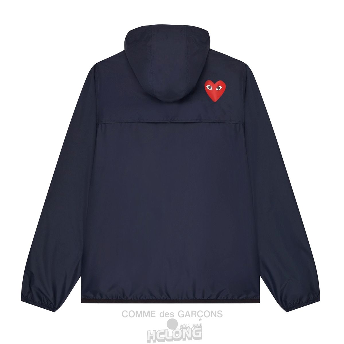 Comme Des Garcons K-WAY*PLAY Jacket Full Zip Hooded Sweatshirt Mørkeblå | 43785-IRNP