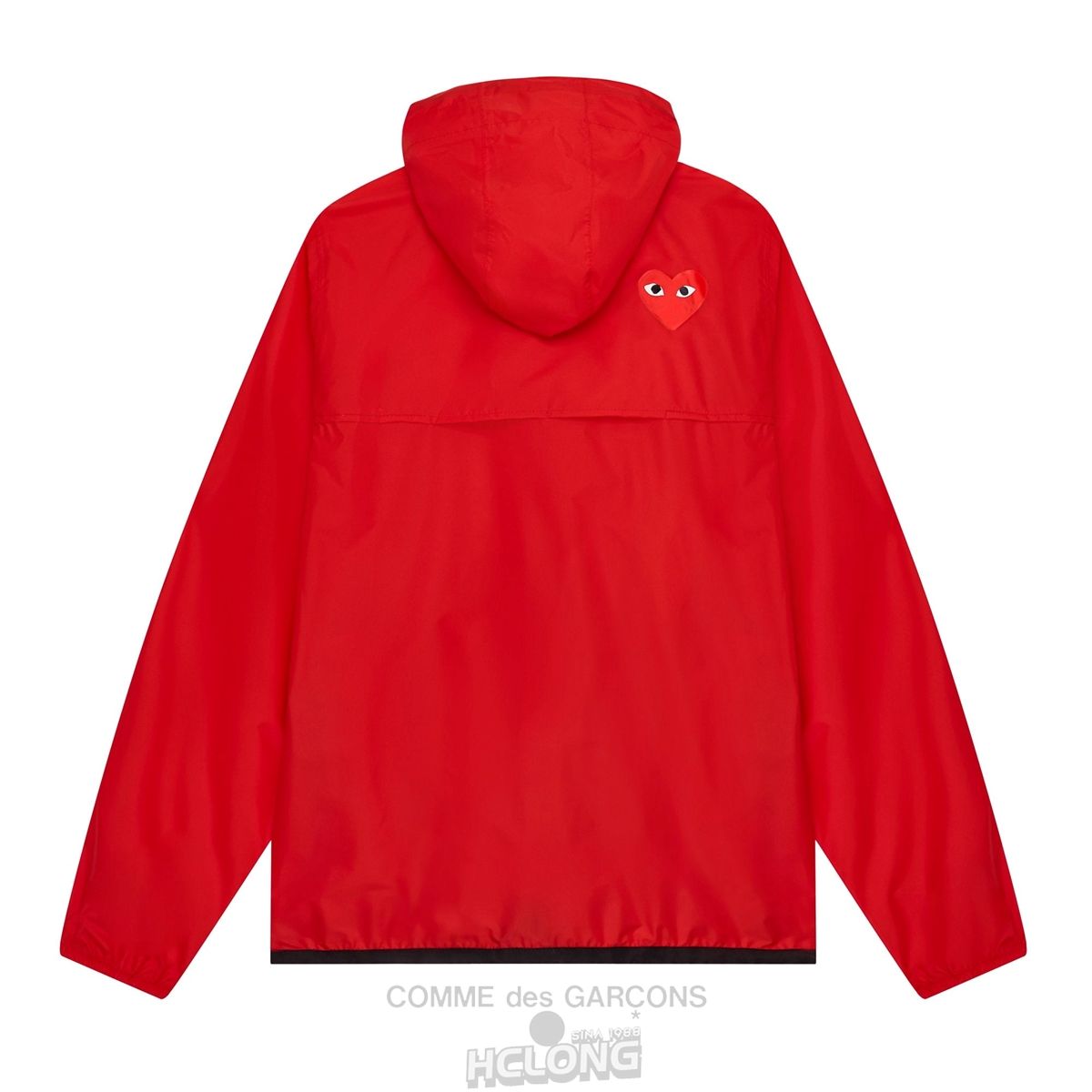 Comme Des Garcons K-WAY*PLAY Jacket Full Zip Hooded Sweatshirt Rød | 46139-MHZP