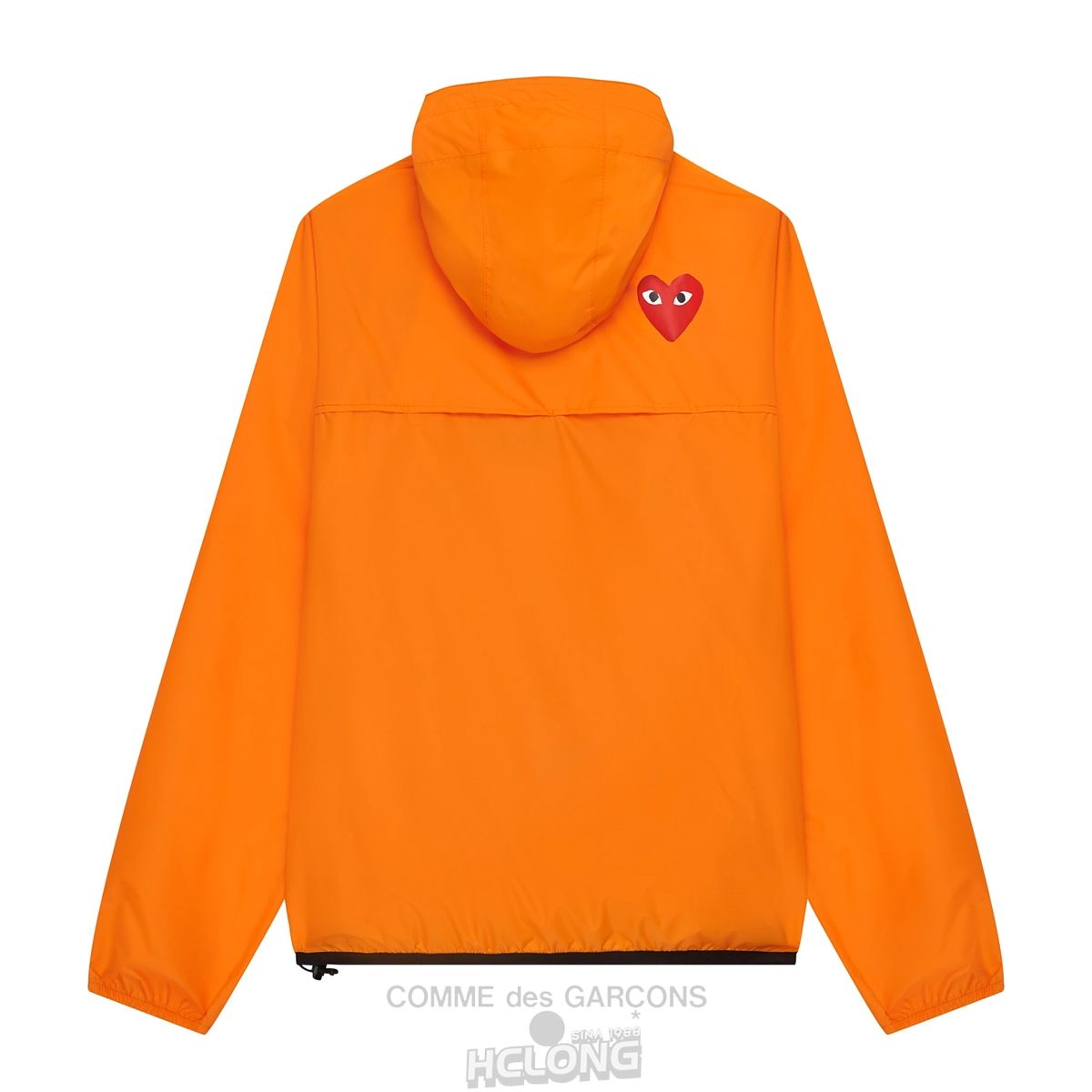 Comme Des Garcons K-WAY*PLAY Jacket Half Zip Hooded Sweatshirt Orange | 26573-SADN