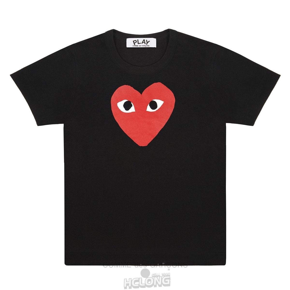 Comme Des Garcons PLAY T-Shirt Large Red Heart Short Sleeve Unisex Sort | 09872-SGZO