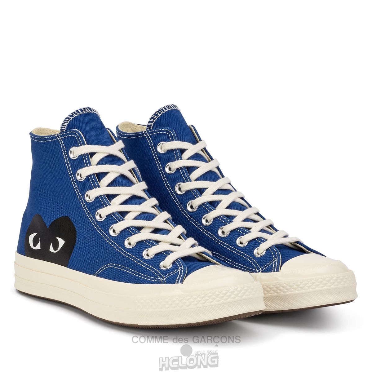 Comme Des Garcons Play Converse Black Heart Chuck Taylor All Star '70 High Sneakers High Top Unisex Blå | 85469-HLWC