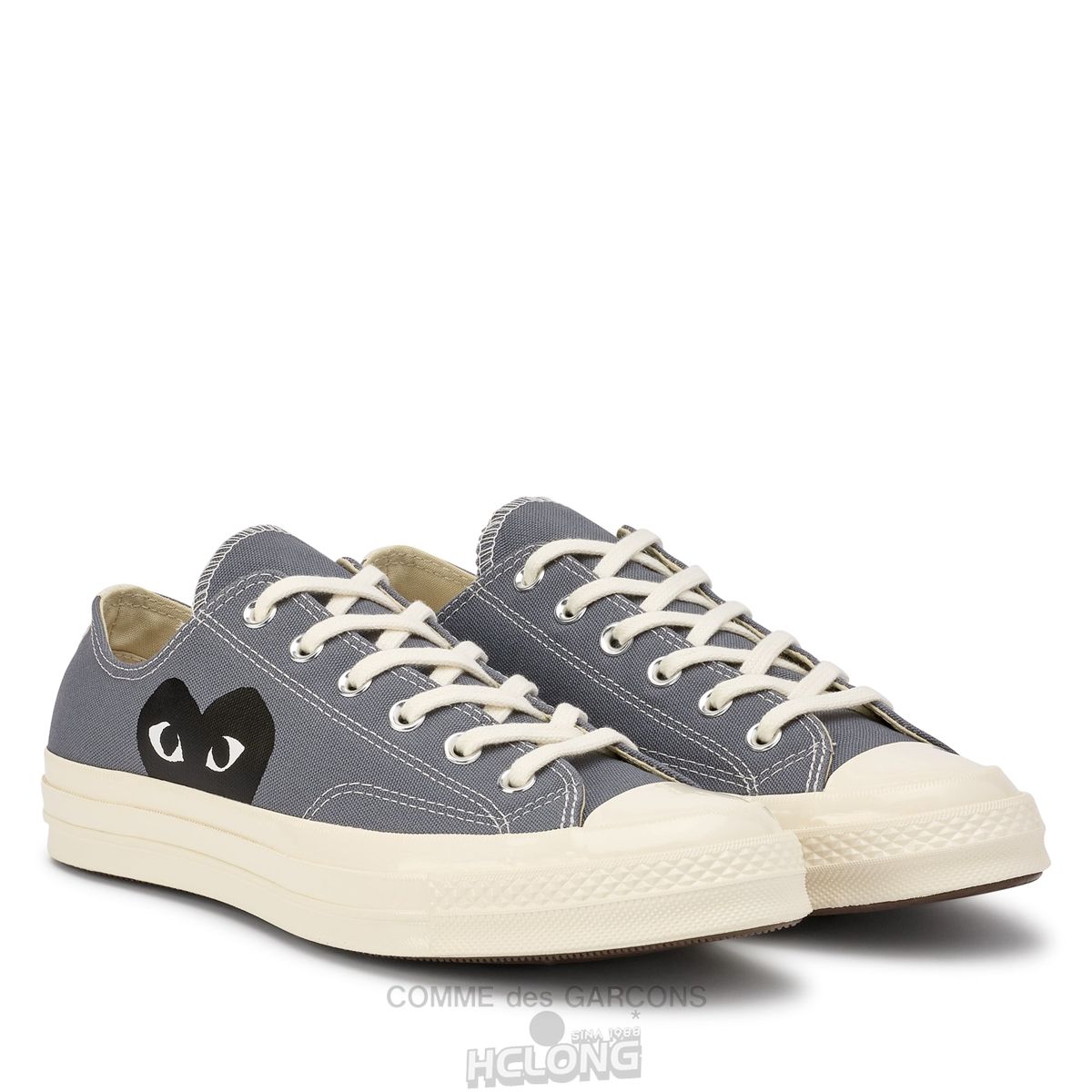 Comme Des Garcons Play Converse Black Heart Chuck Taylor All Star '70 Low Sneakers Low Top Unisex Grå | 89514-NWRM