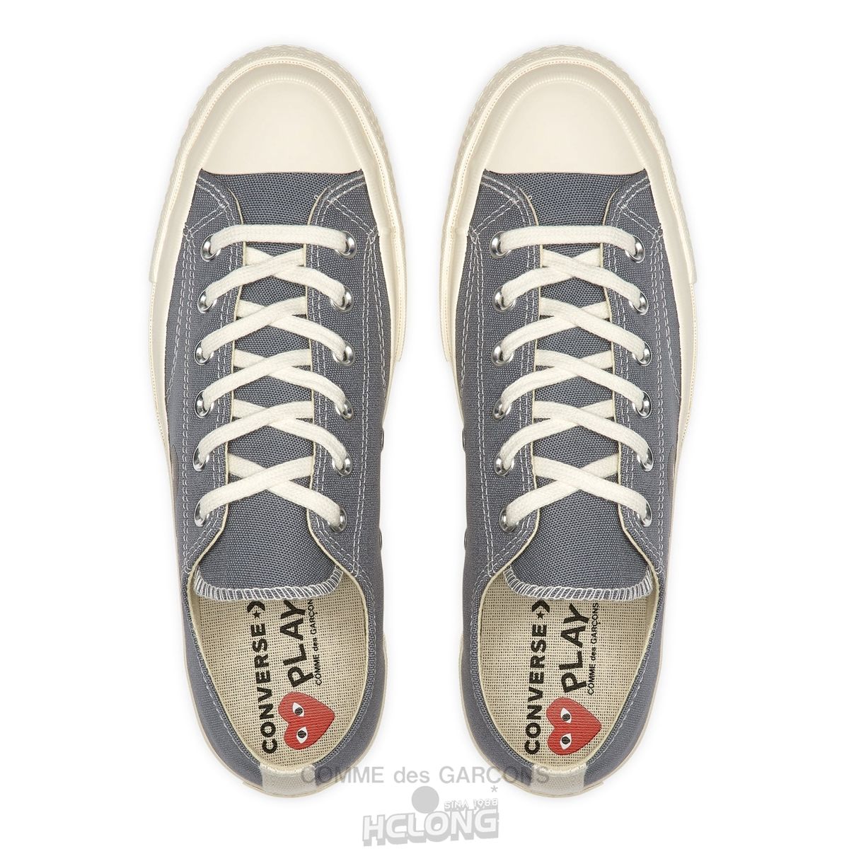 Comme Des Garcons Play Converse Black Heart Chuck Taylor All Star '70 Low Sneakers Low Top Unisex Grå | 89514-NWRM