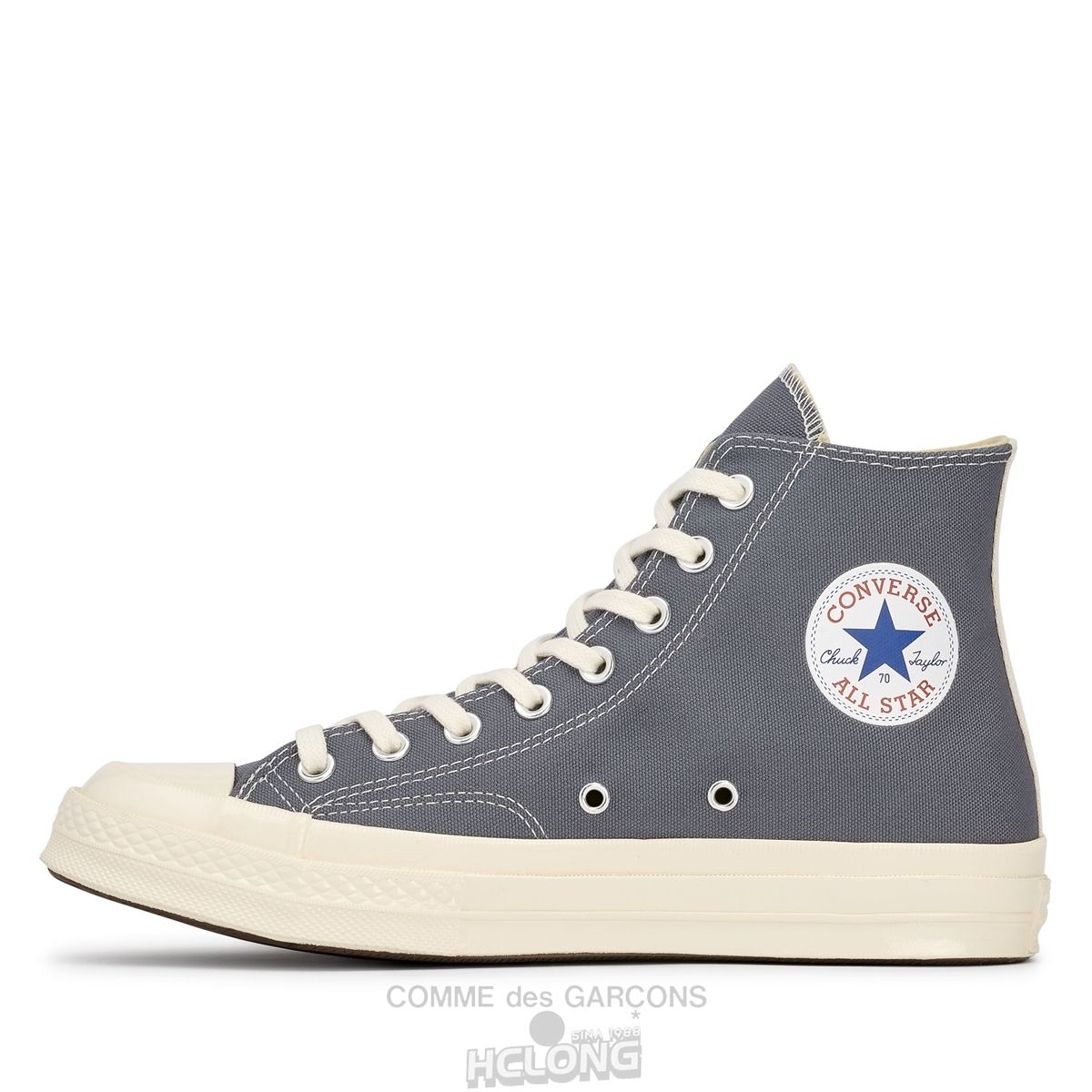 Comme Des Garcons Play Converse Black Heart Chuck Taylor All Star '70 High Sneakers High Top Unisex Grå | 95812-CTNK