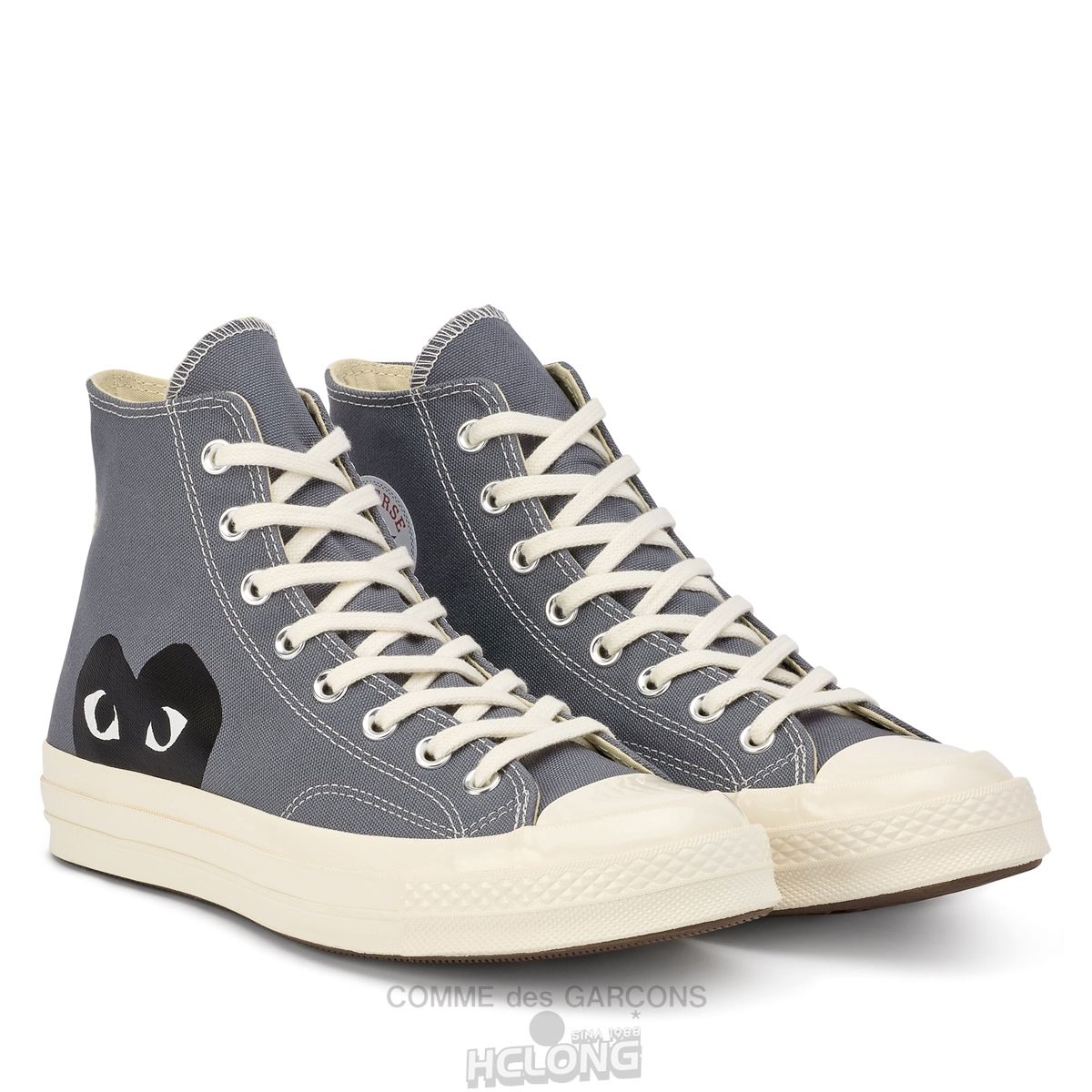 Comme Des Garcons Play Converse Black Heart Chuck Taylor All Star '70 High Sneakers High Top Unisex Grå | 95812-CTNK