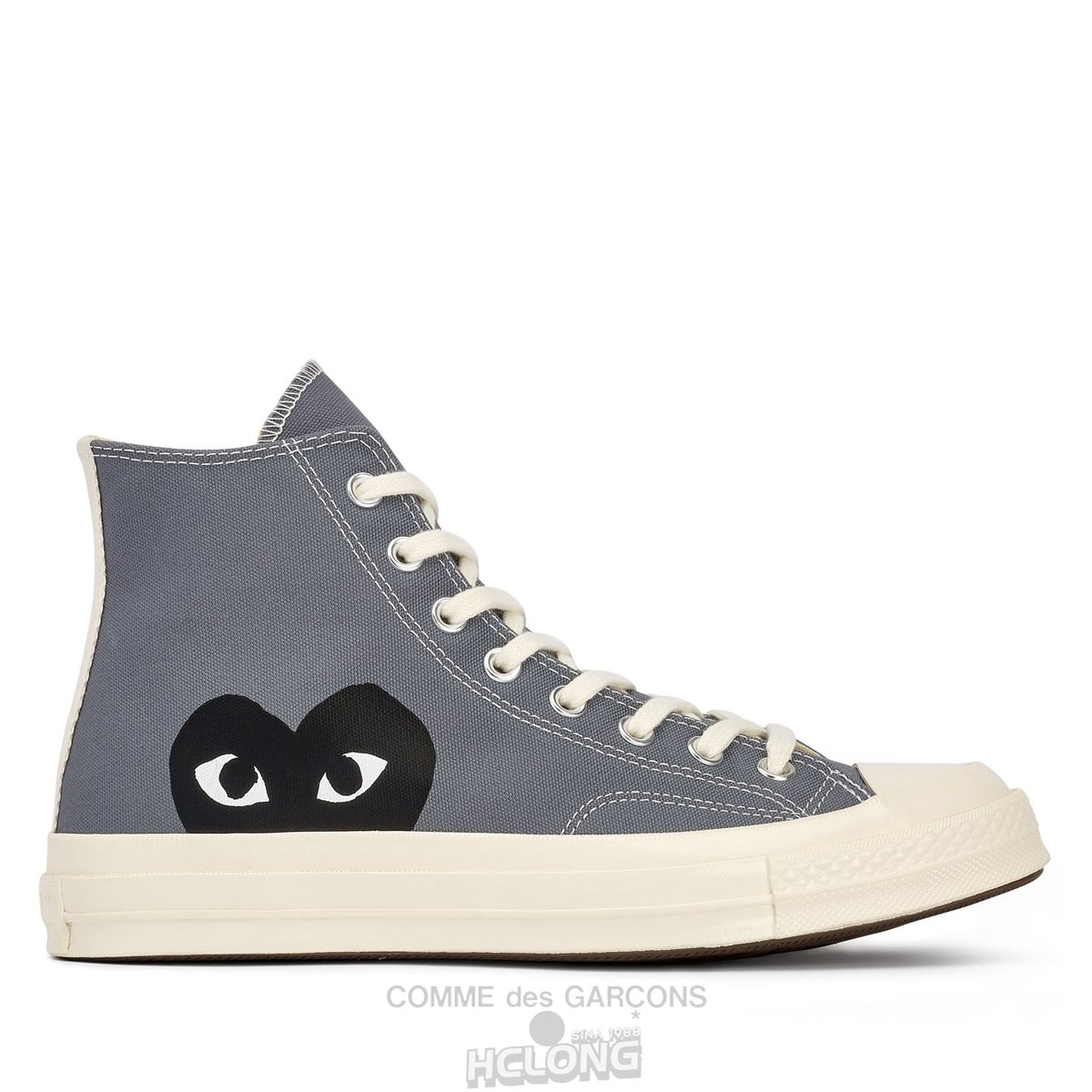 Comme Des Garcons Play Converse Black Heart Chuck Taylor All Star \'70 High Sneakers High Top Unisex Grå | 95812-CTNK