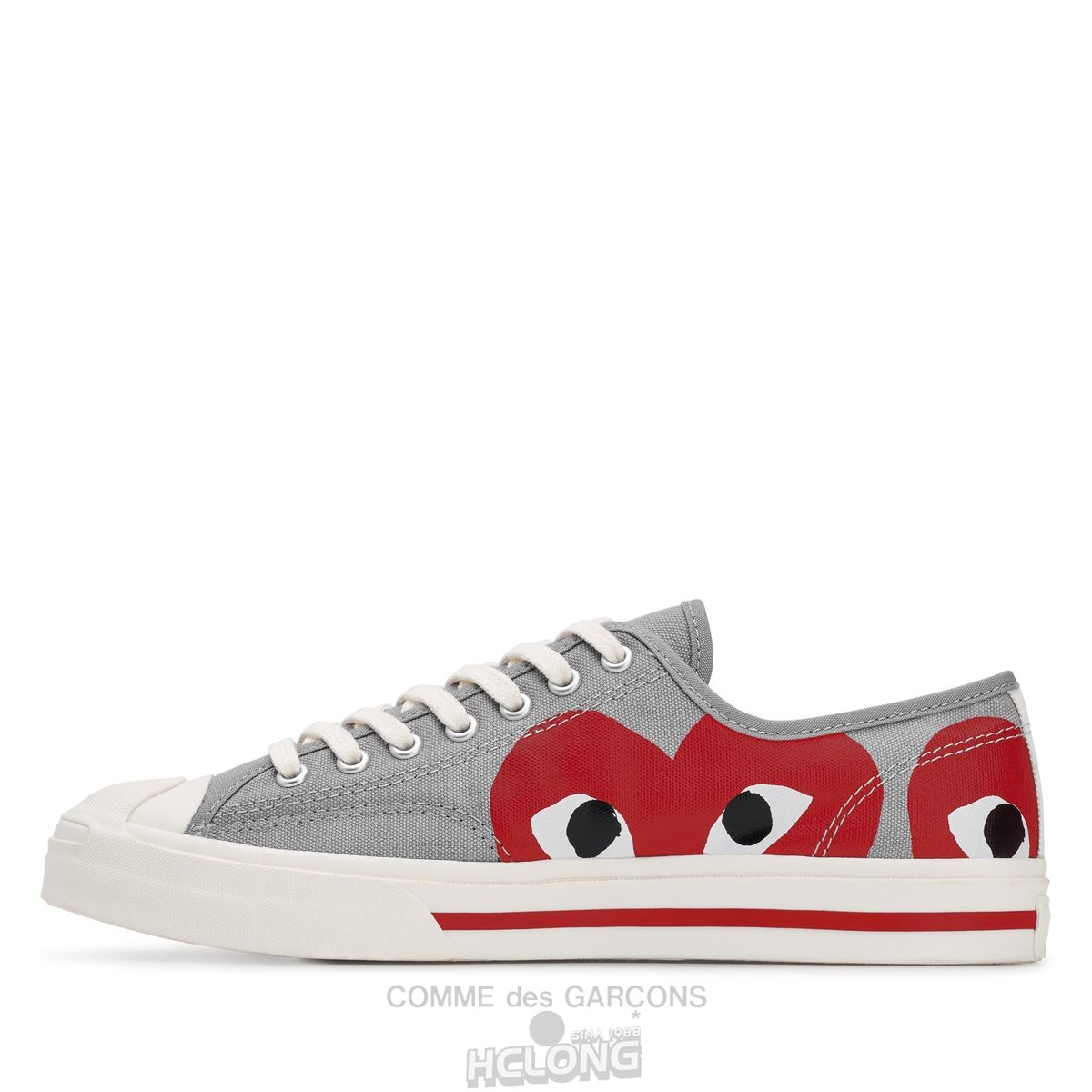 Comme Des Garcons Play Converse Low Top Red Heart Jack Purcell Sneakers Low Top Unisex Rød | 38629-PMNL