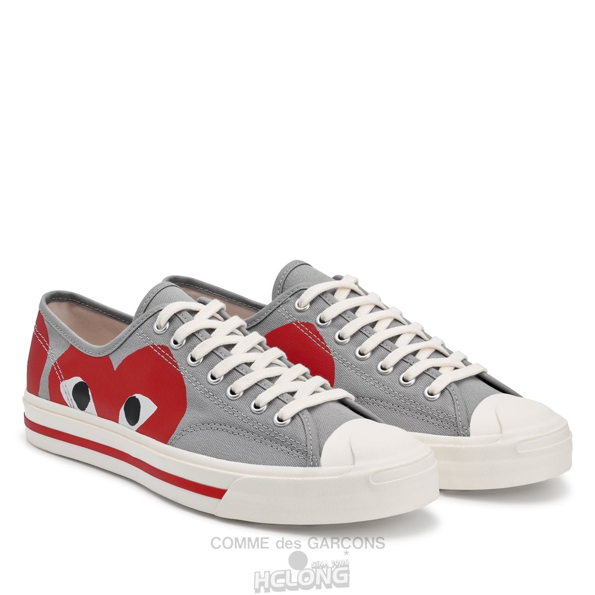 Comme Des Garcons Play Converse Low Top Red Heart Jack Purcell Sneakers Low Top Unisex Rød | 38629-PMNL