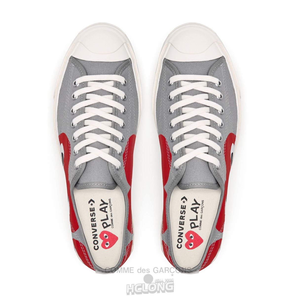 Comme Des Garcons Play Converse Low Top Red Heart Jack Purcell Sneakers Low Top Unisex Rød | 38629-PMNL