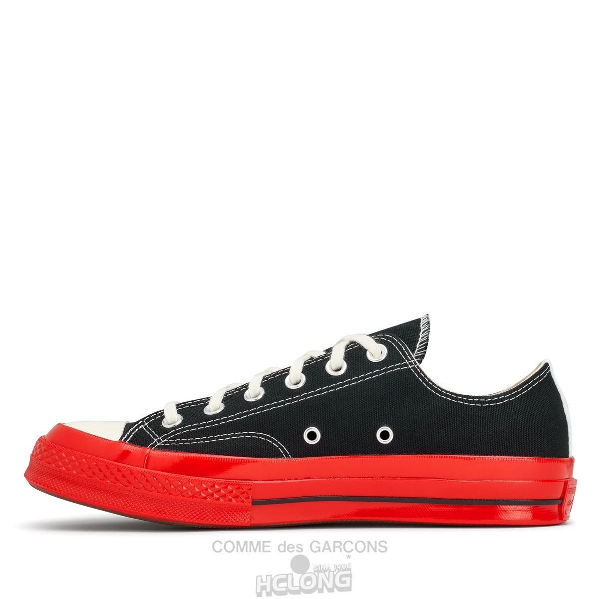 Comme Des Garcons Play Converse Red Heart & Red Sole Chuck 70 Low Top Sneakers Low Top Unisex Sort | 07634-QPNA