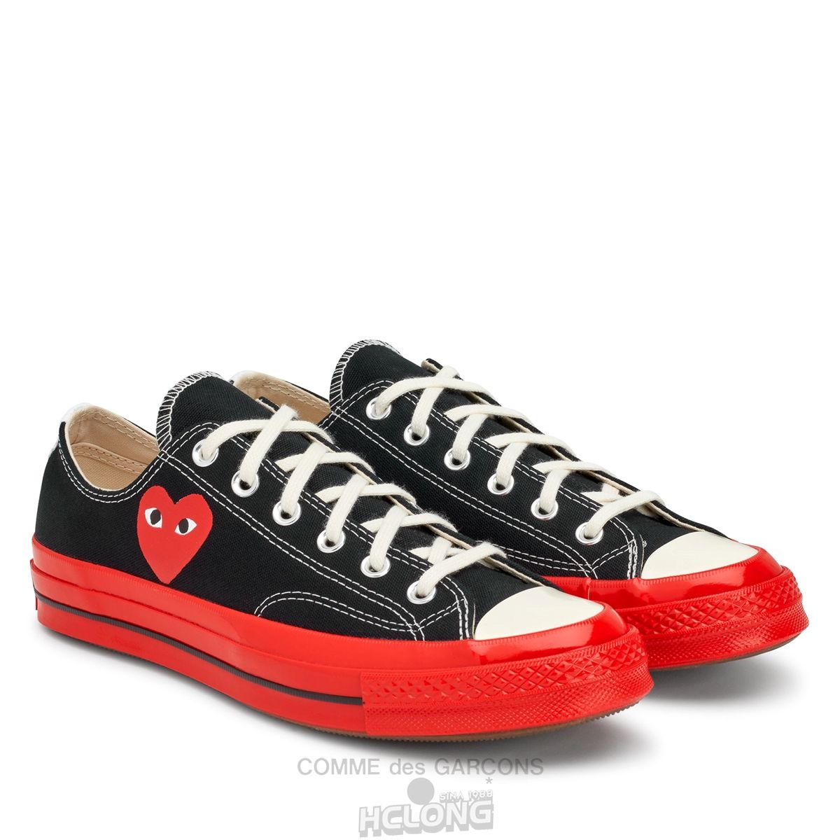 Comme Des Garcons Play Converse Red Heart & Red Sole Chuck 70 Low Top Sneakers Low Top Unisex Sort | 07634-QPNA