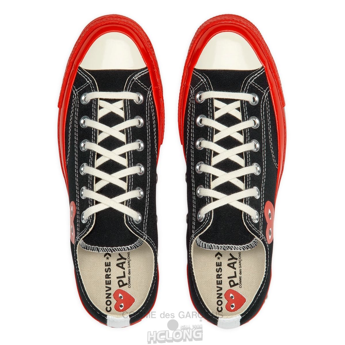 Comme Des Garcons Play Converse Red Heart & Red Sole Chuck 70 Low Top Sneakers Low Top Unisex Sort | 07634-QPNA