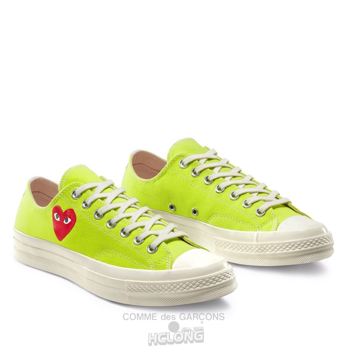 Comme Des Garcons Play Converse Red Heart Chuck '70 Low Sneakers Low Top Unisex Grøn | 12650-RVQI