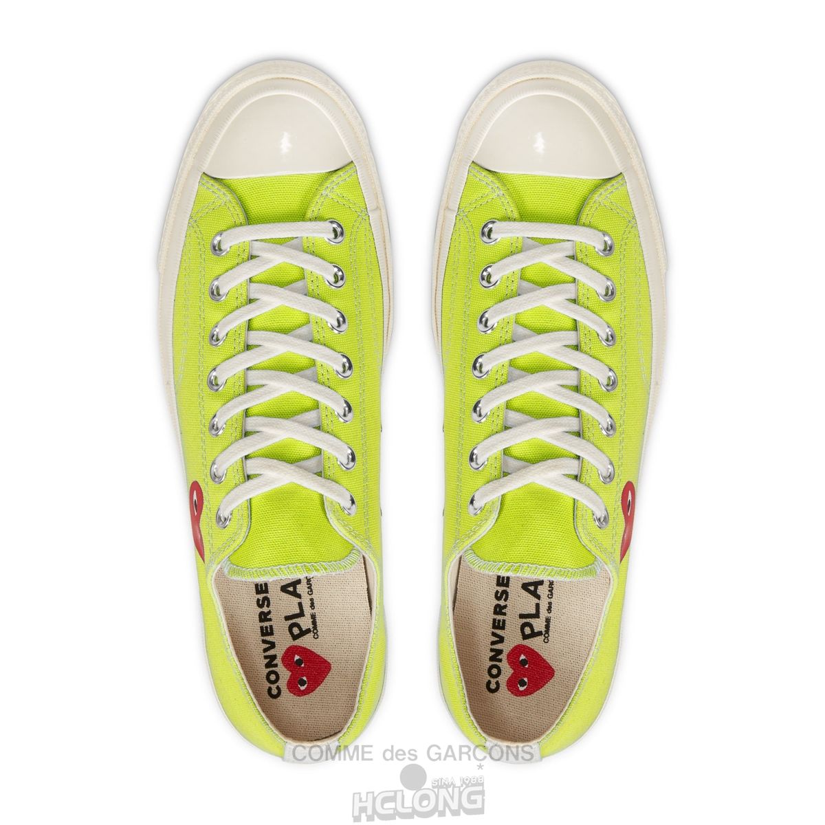 Comme Des Garcons Play Converse Red Heart Chuck '70 Low Sneakers Low Top Unisex Grøn | 12650-RVQI