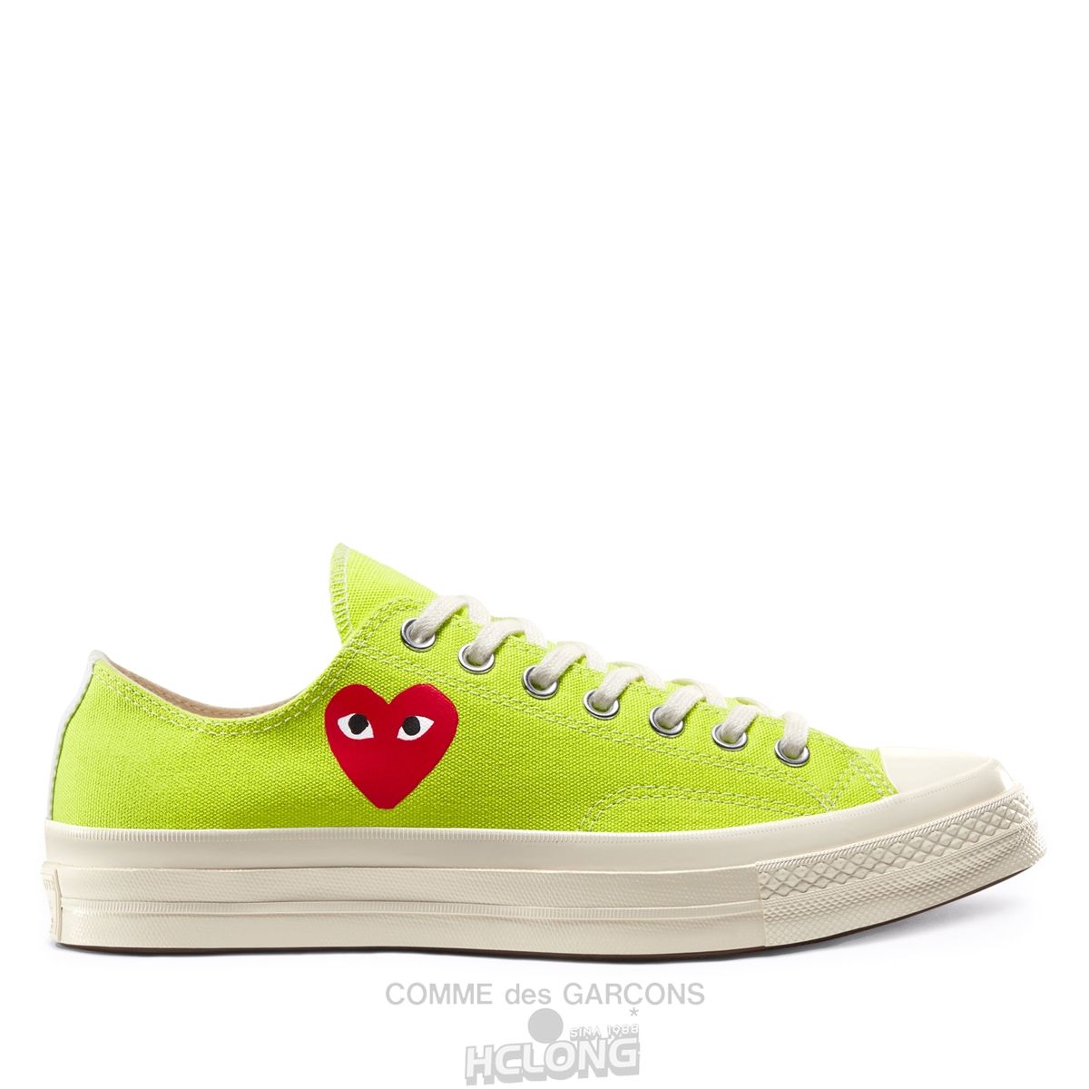 Comme Des Garcons Play Converse Red Heart Chuck \'70 Low Sneakers Low Top Unisex Grøn | 12650-RVQI