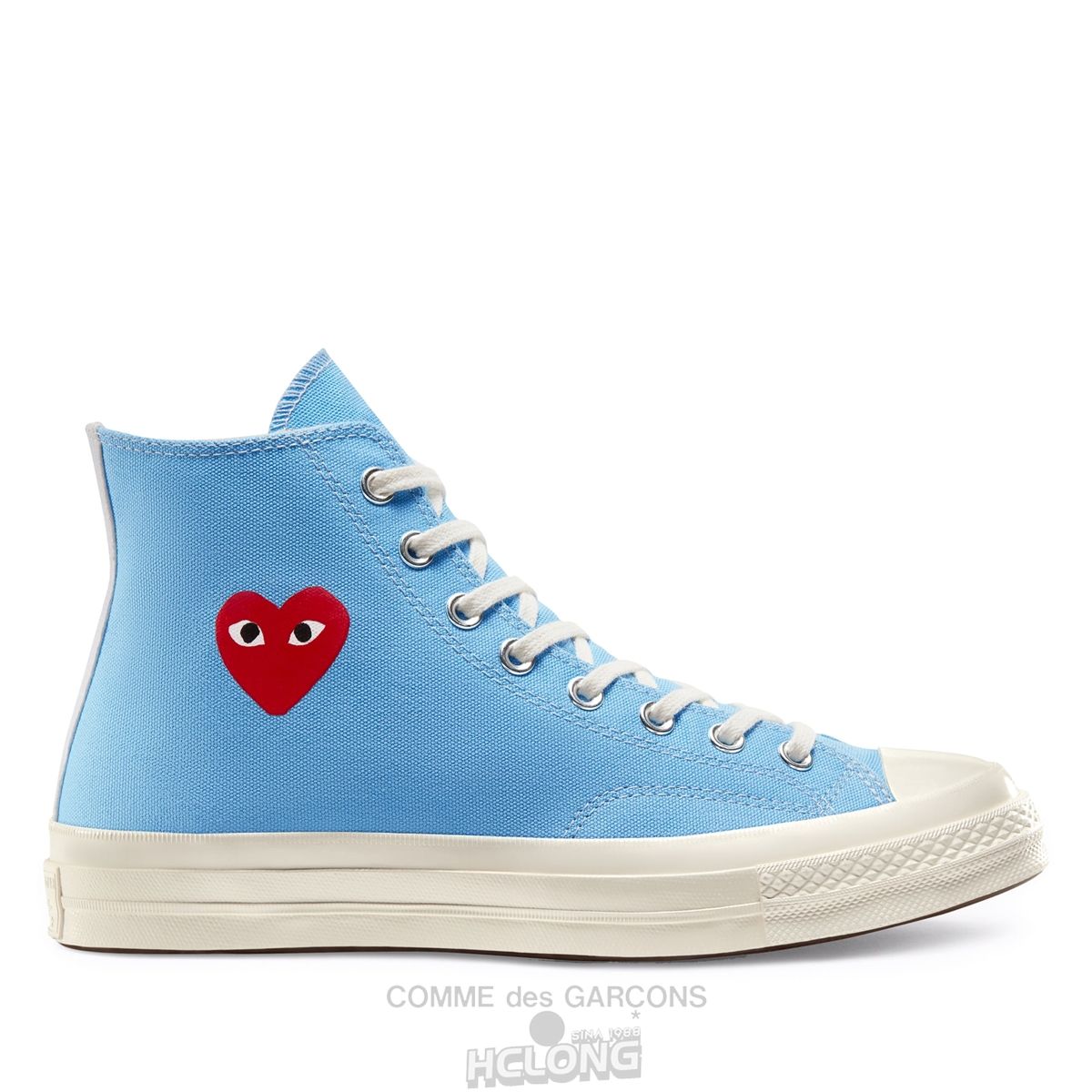 Comme Des Garcons Play Converse Red Heart Chuck '70 High Sneakers High Top Unisex Blå | 20496-QAPZ